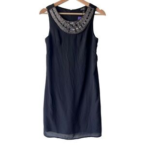 Women’s dress black sleeveless front design JSP cocktail casual small size S.